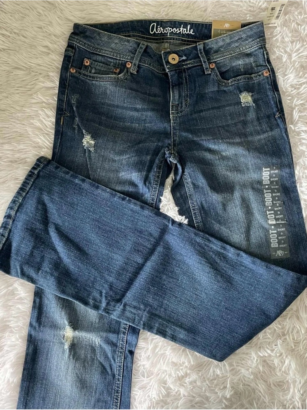 NWT Y2K Aeropostale CHELSEA BOOT Jean (Low Rise/Slim Fit) Style #0506 Med Wash